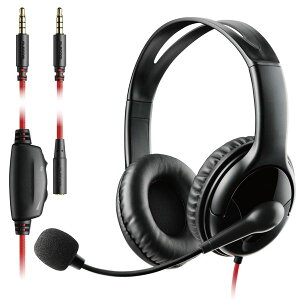 エレコム ELECOM HS-GM02STBK ヘッドホン ヘッドセット 無指向性マイク付 有線 3.5mm接続 ステレオ 両耳 オーバーヘッド型 軽量 ブラック HSGM02STBK