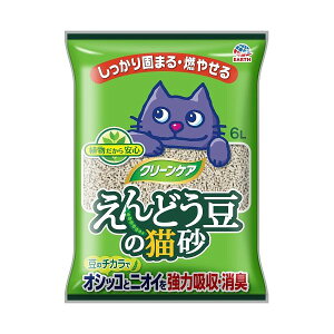 アース・ペット 4994527898508 クリーンケア えんどう豆の猫砂 6L