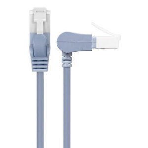 ELECOM �G���R�� LD-GPATSV/BU10 LAN�P�[�u�� Cat6A���� 1m �X���� �^�e�X�C���O×�X�g���[�g ���� 10Gbps �X�g���[�g �ܐ܂�h�~ �u���[ LDGPATSV/BU10