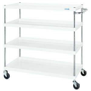 【個人宅配送不可】サカエ SAKAE CSP-12124NUW 直送 代引不可・他メーカー同梱不可 CSパールワゴン 中量タイプ/ナイロンウレタン車/H1200/4段 CSP12124NUW