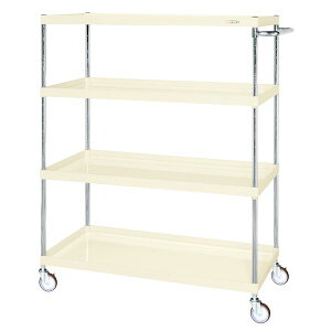 【個人宅配送不可】サカエ SAKAE CSP-12154NUI 直送 代引不可・他メーカー同梱不可 CSパールワゴン 中量タイプ/ナイロンウレタン車/H1500/4段 CSP12154NUI