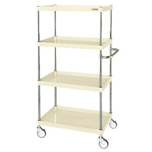 【個人宅配送不可】サカエ SAKAE CSP-75154SEI 直送 代引不可・他メーカー同梱不可 CSパールワゴン 中量タイプ/サイレントエラストマー車/H1500/4段 CSP75154SEI