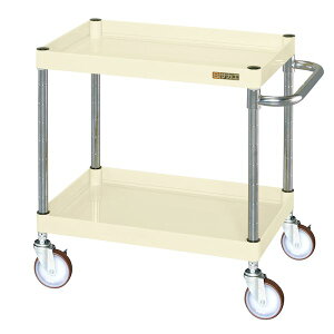 【個人宅配送不可】サカエ SAKAE CSP-7562I 直送 代引不可・他メーカー同梱不可 CSパールワゴン 中量タイプ/ゴム車/H600/2段 CSP7562I