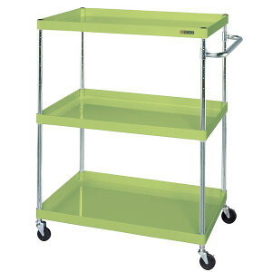 【個人宅配送不可】サカエ SAKAE CSP-90123LY 直送 代引不可・他メーカー同梱不可 CSパールワゴン 軽量タイプ/ゴム車/直進安定金具付 CSP90123LY