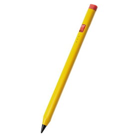 ELECOM エレコム P-TPACAPEN02YL iPad用 タッチペン スタイラスペン 充電式 USB Type－C 充電 握りやすい三角形 ペン先交換可 イエロー PTPACAPEN02YL