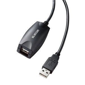 ELECOM GR USB2-EXC50 USBP[u R[h 5m USB 2D0 USB|A IX|USB|A X ő20m܂Őڑ ubN USB2EXC50