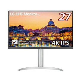 27UP650-W 直送 代引不可・他メーカー同梱不可 LG Electronics Japan 27インチ ワイド 液晶ディスプレイ(3840x2160/HDR400/4K/Display Port/DCI-P3 95%/ノングレア/IPSパネル) 27UP650W