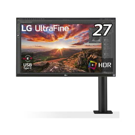 27UN880-B 直送 代引不可・他メーカー同梱不可 LG Electronics Japan 27型エルゴノミクススタンド4Kワイド液晶ディスプレイ(IPS/3辺フレームレスデザイン/USB Type-C(PD60W)/HDMIx2/DP/ブルーライト低減/3年保証) 27UN880B