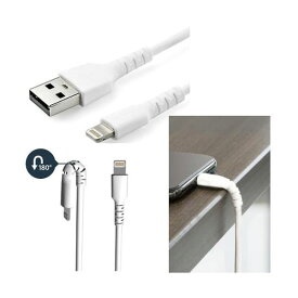 RUSBLTMM1M 高耐久Lightning － USB－Aケーブル／1m／ホワイト／アラミド繊維補強／iPhone 12、iPad対応／Apple MFi認証／アップルライトニング － USB Type－A充電同期ケーブル