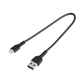 RUSBLTMM30CMB 高耐久Lightning － USB－Aケーブル／30cm／ブラック／アラミド繊維補強／iPhone 12、iPad対応／Apple MFi認証／アップルライトニング － USB Type－A充電同期ケーブル