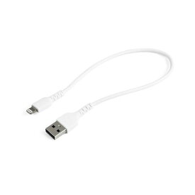 RUSBLTMM30CMW 高耐久Lightning － USB－Aケーブル／30cm／ホワイト／アラミド繊維補強／iPhone 12、iPad対応／Apple MFi認証／アップルライトニング － USB Type－A充電同期ケーブル