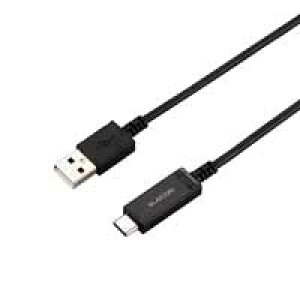(LINE�N�[�|���L)�G���R�� ELECOM MPA-AC12SNBK �X�}�[�g�t�H���pUSB�P�[�u���^USB2�D0�^�yType�|C�|A���X�z�^�F�ؕi�^���x���m�@�\�t�^1�D2m�^�u���b�NMPAAC12SNBK