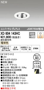 �I�[�f���b�N ODELIC XD604143HC LED�_�E�����C�g