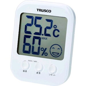 【即納在庫品】「直送」TRUSCO TDTM-001 熱中症・インフルエンザ危険度お知らせ付デジタル温湿度計 TDTM001 コード 暖房 防寒 作業