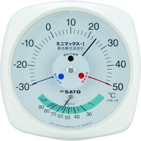 【あす楽対応】「直送」佐藤 7308-00 ミニマックス1型最高最低温度計 湿度計付き 7308－00 730800 佐藤計量器製作所 ミニマックスI型最高最低温度計 SATO
