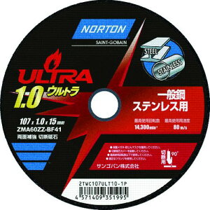 �y���[�݌ɕi�z�u�����vNORTON 2TWC107ULT101P �y10���z �ؒf�u�� �E���g�� 107mm×1�D0mm �T���S�o��