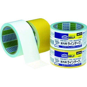 【即納在庫品】「直送」ニトムズ J3821 ラインT室内 黄 A型 室内用 ラインテープ NITOMS ラインテープA室内用黄 室内用ラインテープ