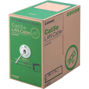 �y���[�݌ɕi�z�u�����v�G���R�� LD-CT2/LG300/RS EU RoHS����LAN�P�[�u�� CAT5E 300m ���C�g�O���[LDCT2LG300RS RoHS�Ή�LAN�P�[�u��