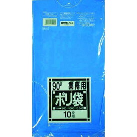【即納在庫品】「直送」4902393244503 N−91Nシリーズ90L青 10枚 sanipak LLDPE 業務用