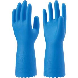 【あす楽対応】「直送」1214600 塩化ビニール手袋 No160耐油薄手 ブルー Mサイズ