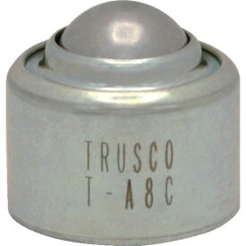 【あす楽対応】「直送」TRUSCO T-A8C ボールキャスター プレス成型品上向用 スチール製ボール TA8C tr-1235582 スチール製ボール1235582