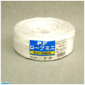 (LINEクーポン有)宮島化学工業 HC508 PPロープ ミニ 白 幅5mm×長さ80m