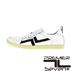 プレミアセブン 【PREMIER SEVEN】PS-758　ホワイト/ブラック（WHITE/BLACK）レザースニーカー　送料無料【あす楽】12-219レザー