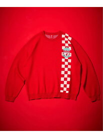 【Liverpool FC / リバプール FC】Checkered Knit Liverpool FC フォーワンセブン エディフィス トップス ニット レッド ブラック【送料無料】[Rakuten Fashion]