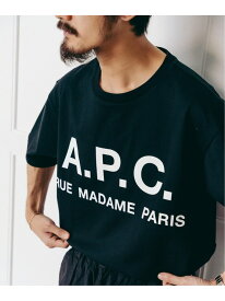 【A.P.C. / アーペーセー】別注 オーバーサイズ ロゴプリント Tシャツ EDIFICE エディフィス トップス カットソー・Tシャツ ブラック グレー ホワイト グリーン レッド【送料無料】[Rakuten Fashion]