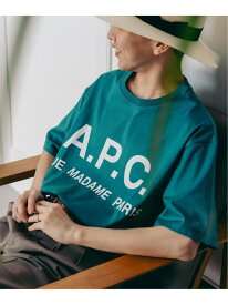 【A.P.C. / アーペーセー】別注 オーバーサイズ ロゴプリント Tシャツ EDIFICE エディフィス トップス カットソー・Tシャツ ブラック グレー ホワイト グリーン レッド【送料無料】[Rakuten Fashion]