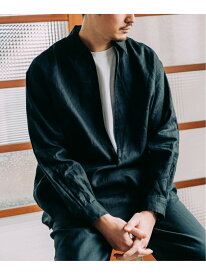 《追加》リネン スキッパー シャツ EDIFICE エディフィス トップス シャツ・ブラウス ブルー ピンク ベージュ ブラック グリーン【送料無料】[Rakuten Fashion]