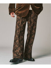 PRINT CORDUROY EASY パンツ 417 EDIFICE フォーワンセブン エディフィス パンツ スラックス・ドレスパンツ ブラウン グレー ベージュ【送料無料】[Rakuten Fashion]