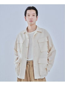 《予約》スーピマ ファティーグ ジャケット EDIFICE エディフィス ジャケット・アウター ミリタリージャケット ブラウン ブラック ベージュ【先行予約】*【送料無料】[Rakuten Fashion]