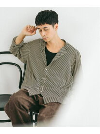 パターンデシンスタンドカラーシャツ EDIFICE エディフィス トップス シャツ・ブラウス ホワイト ブラック ネイビー【送料無料】[Rakuten Fashion]