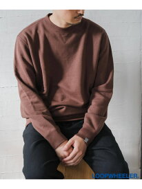 LOOPWHEELER for LOWERCASE ライトツリウラケ ルーズフィットスウェット EDIFICE エディフィス トップス スウェット・トレーナー グレー ベージュ ブラウン【送料無料】[Rakuten Fashion]