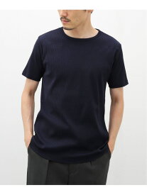 【SALE／30%OFF】【BUREAU / ビューロー】ブロードステッチ リブクルーネックカットソー EDIFICE エディフィス トップス カットソー・Tシャツ ネイビー ホワイト ベージュ【RBA_E】【送料無料】[Rakuten Fashion]