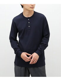 【SALE／30%OFF】【BUREAU / ビューロー】ブロードステッチ リブヘンリーネックカットソー EDIFICE エディフィス トップス カットソー・Tシャツ ネイビー ホワイト ベージュ【RBA_E】【送料無料】[Rakuten Fashion]