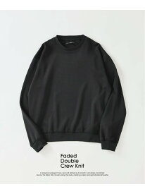 《予約》FADED ダブル クルーネックニット EDIFICE エディフィス トップス スウェット・トレーナー オレンジ パープル ホワイト ブラック【先行予約】*【送料無料】[Rakuten Fashion]