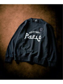 《予約》【Paris Saint-Germain】 JP ICI C'EST PARIS SWEAT Paris Saint-Germain エディフィス トップス スウェット・トレーナー ブラック ベージュ【先行予約】*【送料無料】[Rakuten Fashion]