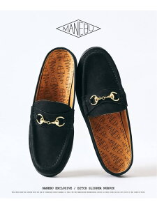 MANEBU / �}�l�u 417�ʒ� BITCH SLIPPER NUBUCK 417 EDIFICE �t�H�[�����Z�u�� �G�f�B�t�B�X �V���[�Y�E�C �X�j�[�J�[ �u���b�N �x�[�W���y��s�\��z*�y���������z[Rakuten Fashion]