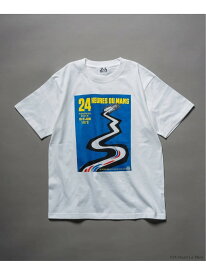 【24 Hours of Le Mans】 グラフィックプリント Tシャツ EDIFICE エディフィス トップス カットソー・Tシャツ ホワイト ブラック【送料無料】[Rakuten Fashion]