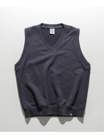 LOOPWHEELER * LOWERCASE for EDIFICE ライトツリウラケ ルーズベスト EDIFICE エディフィス トップス スウェット・トレーナー グレー ブラック【送料無料】[Rakuten Fashion]