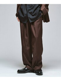 TWツイル 2タックパンツ "セットアップ着用可能" 417 EDIFICE フォーワンセブン エディフィス パンツ スラックス・ドレスパンツ ブラウン ブラック ベージュ グレー【送料無料】[Rakuten Fashion]
