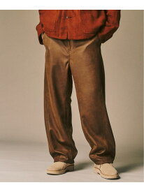 ストレッチスウェード 3D パンツ 417 EDIFICE フォーワンセブン エディフィス パンツ スラックス・ドレスパンツ ブラウン ブラック【送料無料】[Rakuten Fashion]