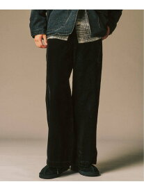 ベロアデニム フレアワークパンツ 417 EDIFICE フォーワンセブン エディフィス パンツ スラックス・ドレスパンツ ブラック ブラウン【送料無料】[Rakuten Fashion]