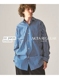 LE JAPON レギュラーシャツ 417 EDIFICE フォーワンセブン エディフィス トップス シャツ・ブラウス ブルー ホワイト【送料無料】[Rakuten Fashion]