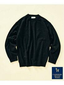 【SALE／20%OFF】カシミヤブレンド モックネックニット 417 EDIFICE フォーワンセブン エディフィス トップス ニット グレー ホワイト ベージュ ブルー ピンク ブラック【RBA_E】【送料無料】[Rakuten Fashion]