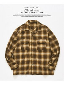 SHUTTLE NOTES オンブレチェックシャツ 417 EDIFICE フォーワンセブン エディフィス トップス シャツ・ブラウス ブラウン ブラック グレー【送料無料】[Rakuten Fashion]