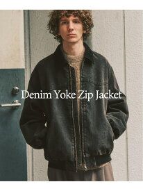 デニム ヨークジップジャケット 417 EDIFICE フォーワンセブン エディフィス ジャケット・アウター ブルゾン・ジャンパー ブラウン ワインレッド【送料無料】[Rakuten Fashion]