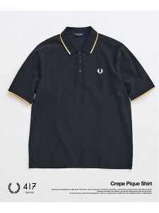 FRED PERRY / �t���b�h�y���[417�ʒ� Crepe Pique Shirt 417 EDIFICE �t�H�[�����Z�u�� �G�f�B�t�B�X �g�b�v�X �|���V���c �u���b�N �l�C�r�[ �x�[�W���y���������z[Rakuten Fashion]
